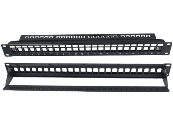 جودة  Blank Network Patch Panel Unshielded RJ45 24 Port 1U Patch Panel مصنع