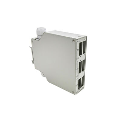 6-ميناء Metal Dinrail Mountable Fiber Optic Din Rail Terminal صندوق