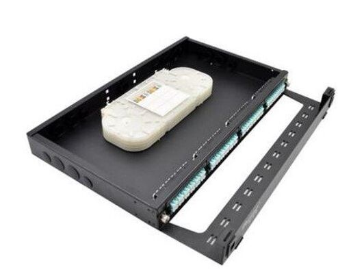 19 "FTTH MPO MTP Patch لوحة LC 1U Fiber كاسيت وحدة رف جبل