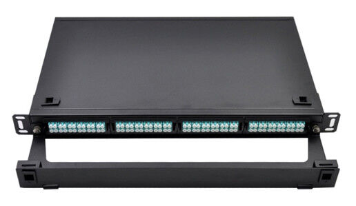 19 "FTTH MPO MTP Patch لوحة LC 1U Fiber كاسيت وحدة رف جبل