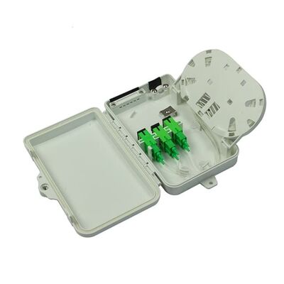 6ميناء Fiber Optic Terminal صندوق SC APC / UPC SM SX PC + ABS رمادي فاتح للاتصالات