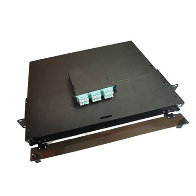19 "LC Fiber Patch لوحة MTP MPO 1U صندوق إنهاء الألياف المعدنية