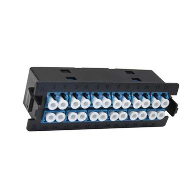 96FO MPO MTP Patch لوحة LC دوبلكس 1U Fiber Patch لوحة 12 فتحة