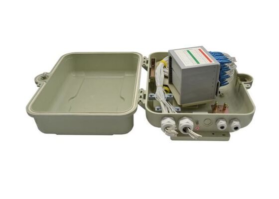 SMC FTTH Splitter Distribution Box LGX Wall Mount أو Pole Mount رمادي فاتح
