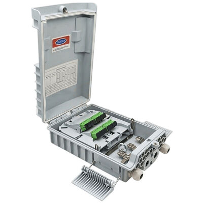 SM / MM صندوق الألياف البصرية الفاصل رمادي فاتح 1x8 PLC الفاصل