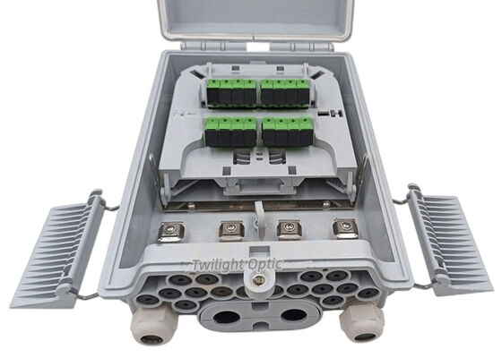 SM / MM صندوق الألياف البصرية الفاصل رمادي فاتح 1x8 PLC الفاصل