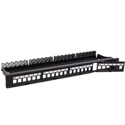 لوحة تصحيح الشبكة CAT5 CAT6 UTP فارغة تحميل RJ45 24 منفذ لوحة التصحيح