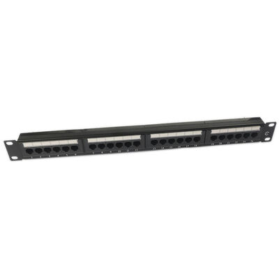 لوحة التصحيح UTP 24 منفذ CAT6 1U لوحة التصحيح كيستون فارغة RJ45