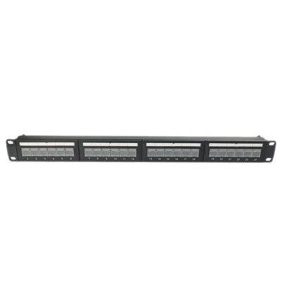 1U 24 ميناء كيستون Unمحمي Patch لوحة كيستون RJ45 DustProof