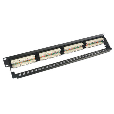 1U 24 ميناء كيستون Unمحمي Patch لوحة كيستون RJ45 DustProof