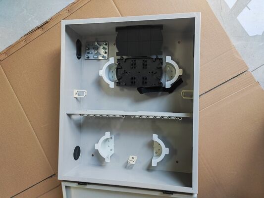72Port Single Door Wall Mount Fiber Enclosure 72fibers (SC/SX) رمادي / مخصص