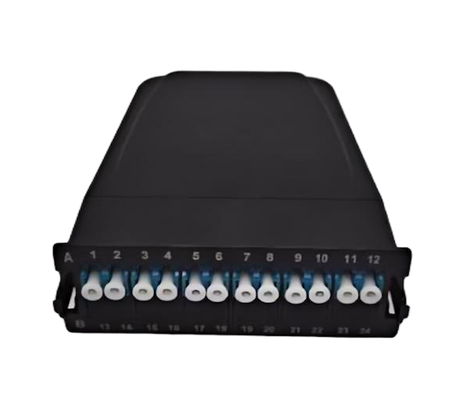 12 نوى MPO-LC MTP-LC SM OM3 OM4 OM5 وحدات كاسيت تقسيم بلاستيكية