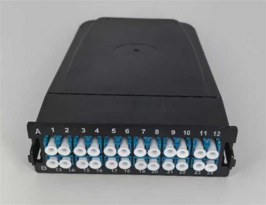 24 قلب MPO-LC MTP-LC SM OM3 OM4 Om5 كاسيتات الاختراق وحدات البلاستيك