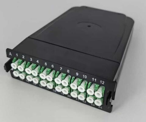 24 قلب MPO-LC MTP-LC SM OM3 OM4 Om5 كاسيتات الاختراق وحدات البلاستيك