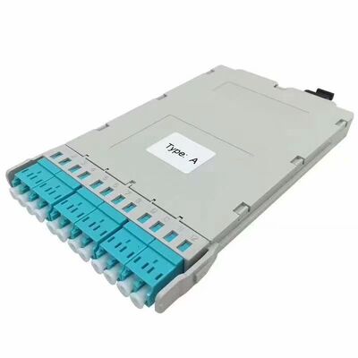 12 نوى MPO-LC MTP-LC SM OM3 OM4 OM5 وحدات كاسيت تقسيم بلاستيكية