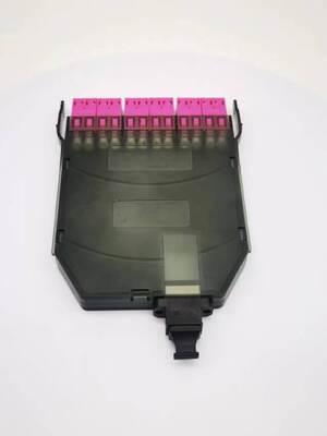 12 نوى MPO-LC MTP-LC SM OM3 OM4 OM5 وحدات كاسيت تقسيم بلاستيكية