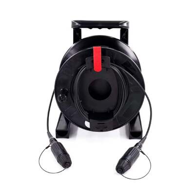 بكرة كابل الألياف الضوئية التكتيكية FTTA ذات الشعاع الموسع موصل AARC HXB11 HXB13 HXB15 SM 2 4 6 8 ألياف قنوات نوى 10-300 متر