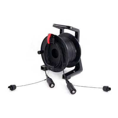 بكرة كابل الألياف الضوئية التكتيكية FTTA ذات الشعاع الموسع موصل AARC HXB11 HXB13 HXB15 SM 2 4 6 8 ألياف قنوات نوى 10-300 متر